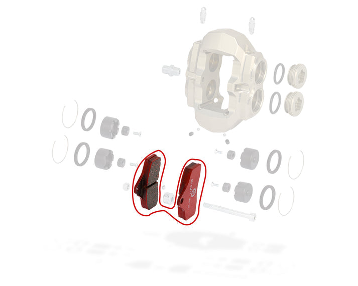OTK Brake Pad Pair Front KZ BSS & 950mm Rear Brake (Type 4a)