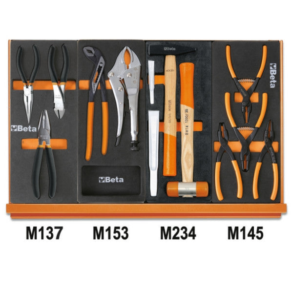 Beta Assortment of 90 tools for universal use in EVA foam trays