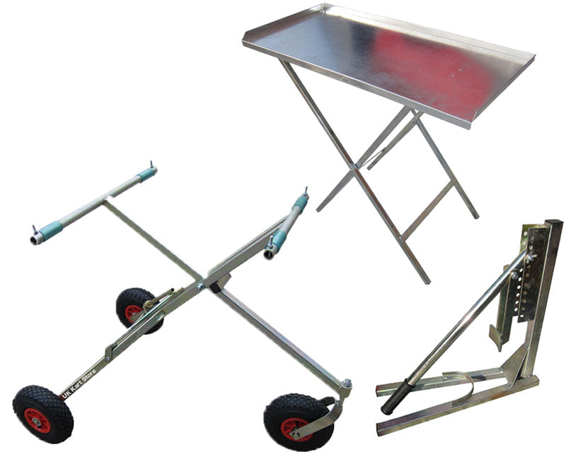 3 Wheel Trolley, Folding Table & Bead Breaker Bundle