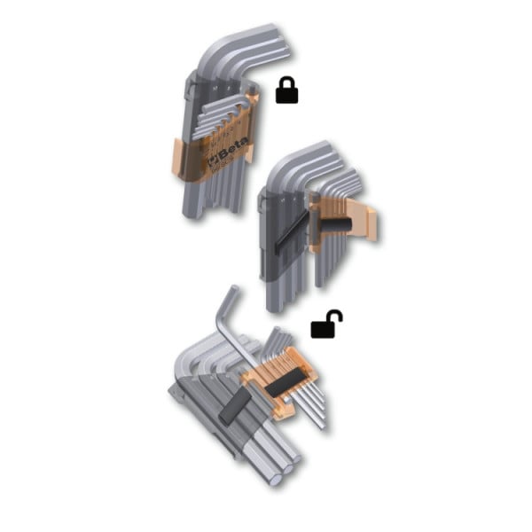 Beta Set Of 8 Ball Head Offset Key Wrenches For Torx® Head Screws