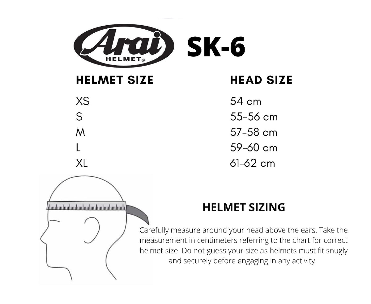 Arai SK-6 Adult Helmet, Iridium Visor & Spoiler Kit