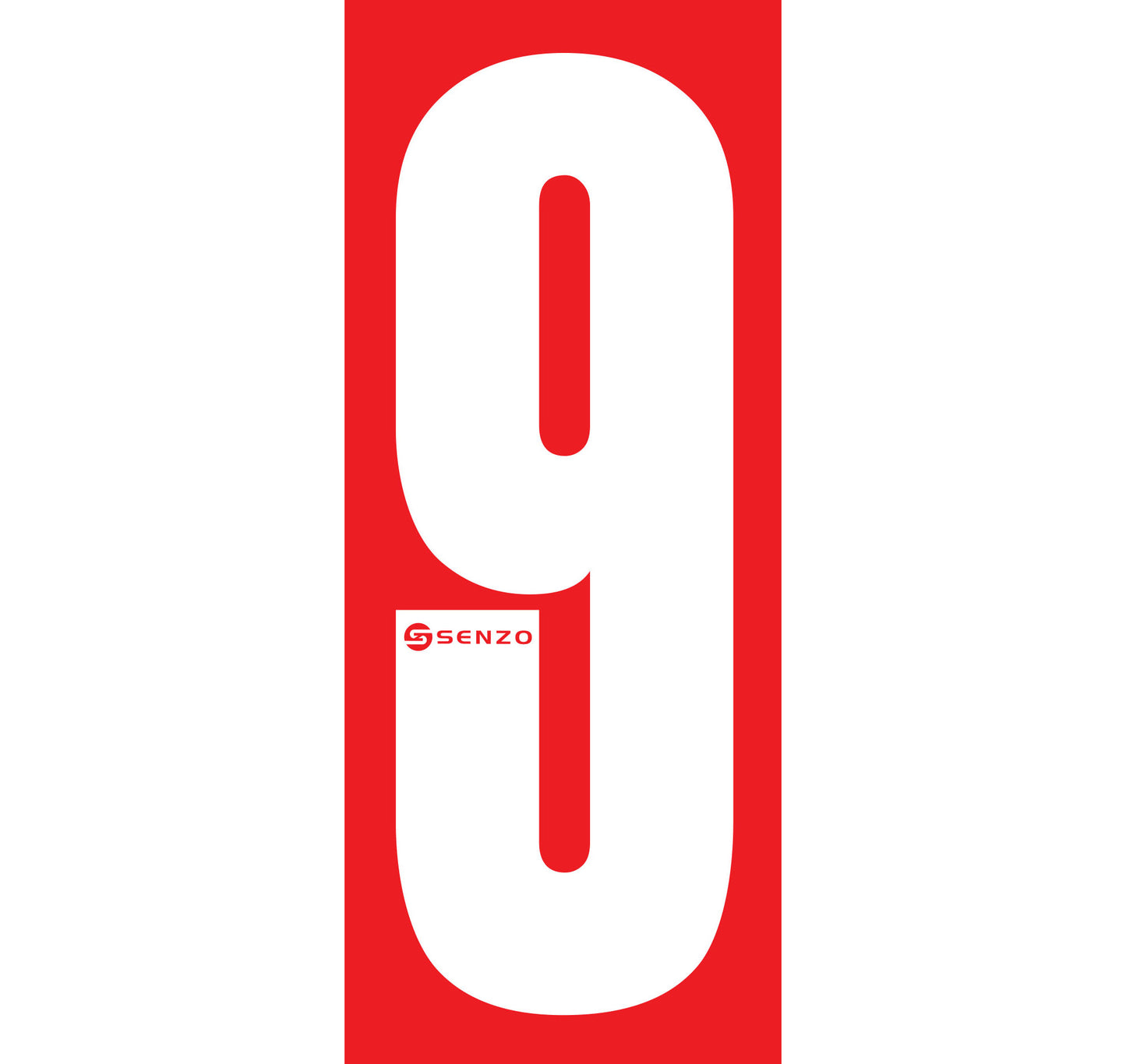 Senzo Small Number Bodywork Sticker 160mm x 65mm