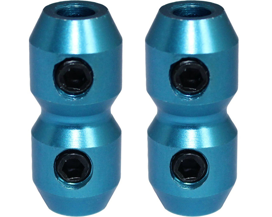 Anodised Cable Clamp Pair 'Bullet' Style