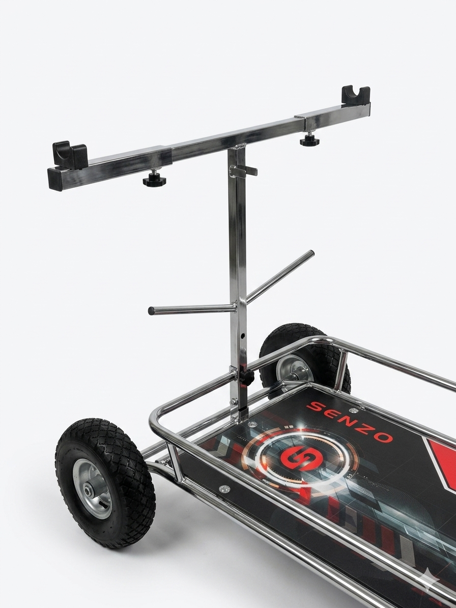 Senzo Chrome 3 Wheel Kart Trolley (New 2026 Design!)