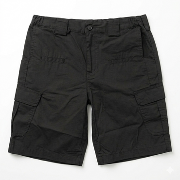 Fyshe Lightweight Mechanics Cargo Shorts Poly/Cotton Blend Black