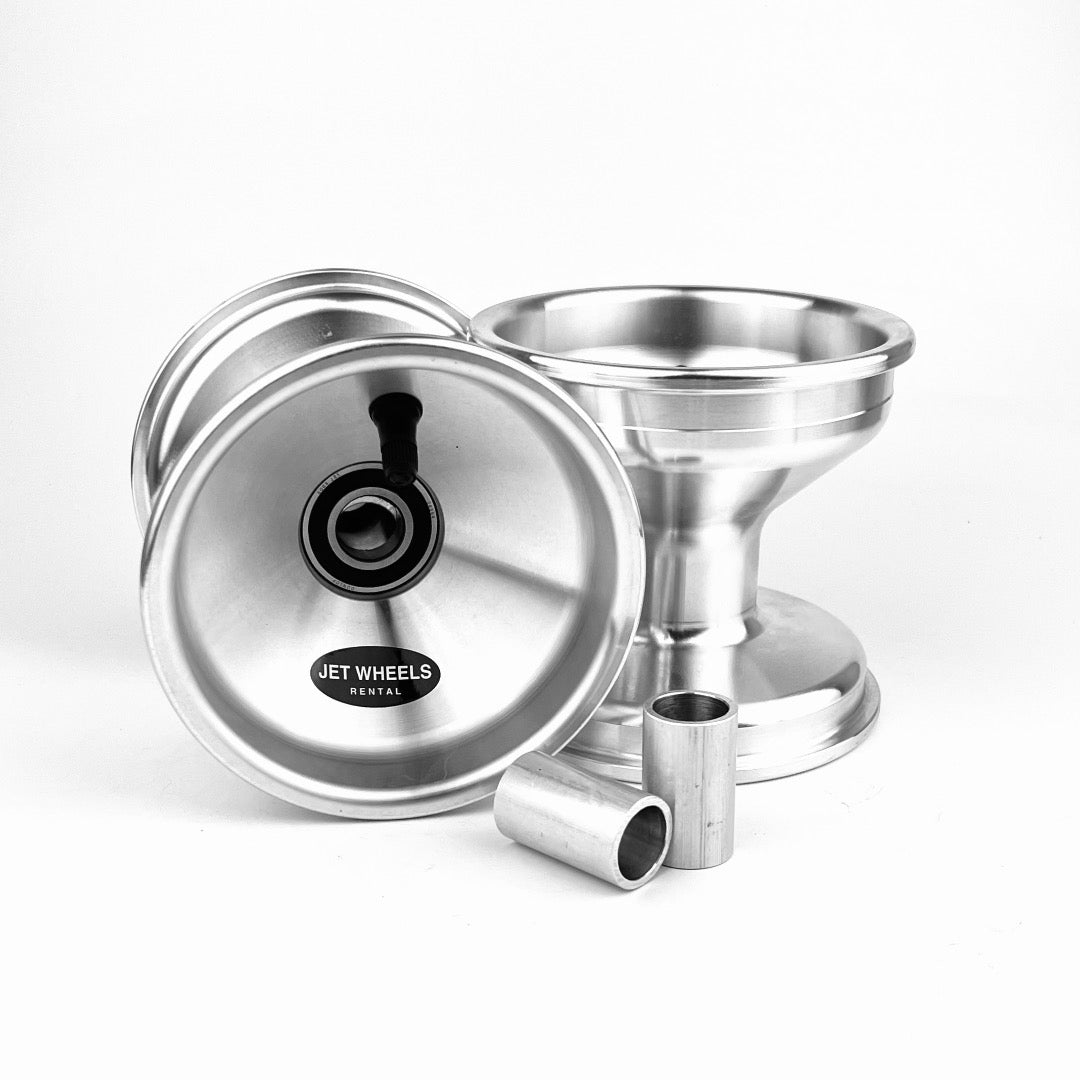 Jet Silver 115mm Offset Sodi Rental Front Wheel With 20mm Bearing