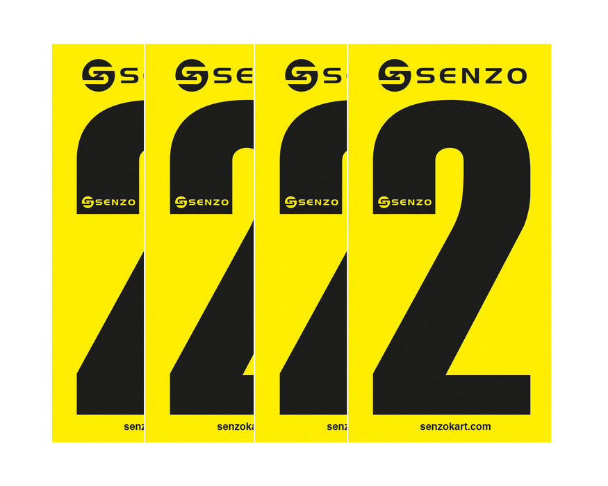 Senzo Adhesive Numbers Pack of 4