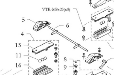 Freeline Tie Rod Release Lever N35 Assembly (6) 390mm