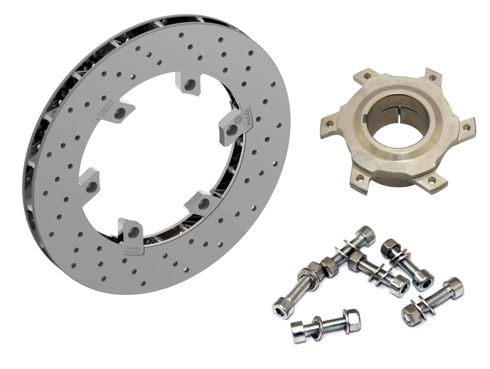 OTK Rear Brake Disc 2025 206 x 16mm Vented with 50mm Carrier Bolt Kit