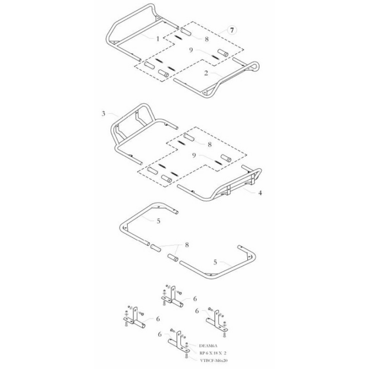 Freeline Bracket Support Side Fairings Birelart 50cc