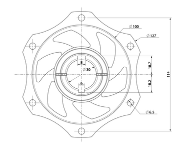 Gold 30mm Brake Disc Carrier