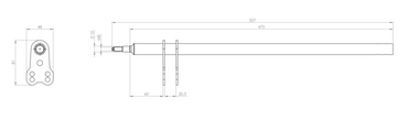 Steering Column M8 L.475mm (Compatible with OTK and others)