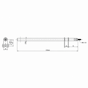 Steering Column M8 X 510mm