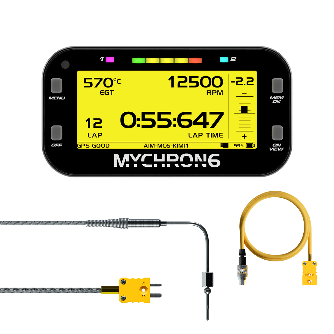 Mychron 6 1T T12 Exhaust Gas Temperature Sensor (Rotax, X30), TC Patch Lead % RPM