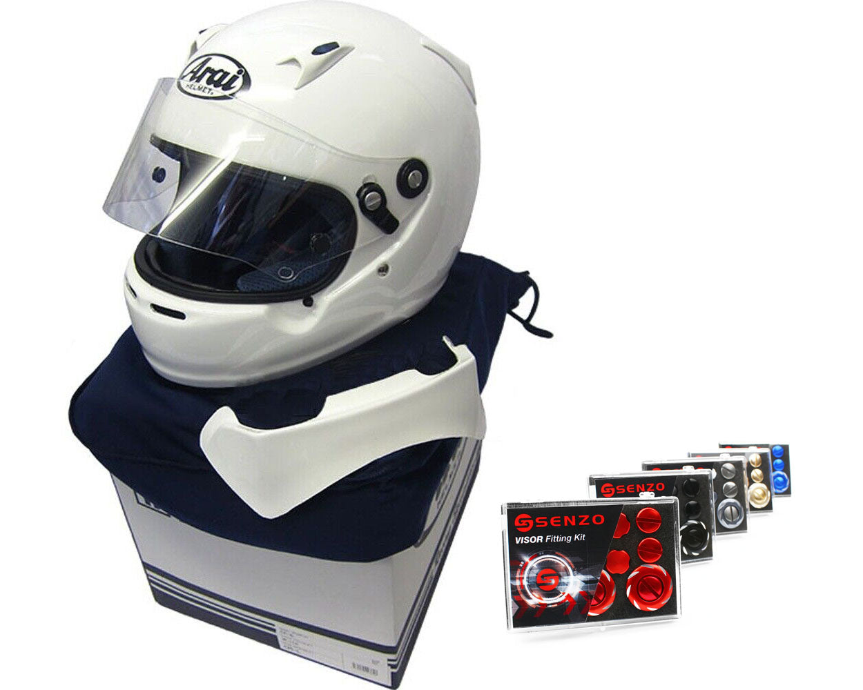 Arai CK-6 Helmet with Extra Visor, Senzo Fitting Kit & Rear Spoiler