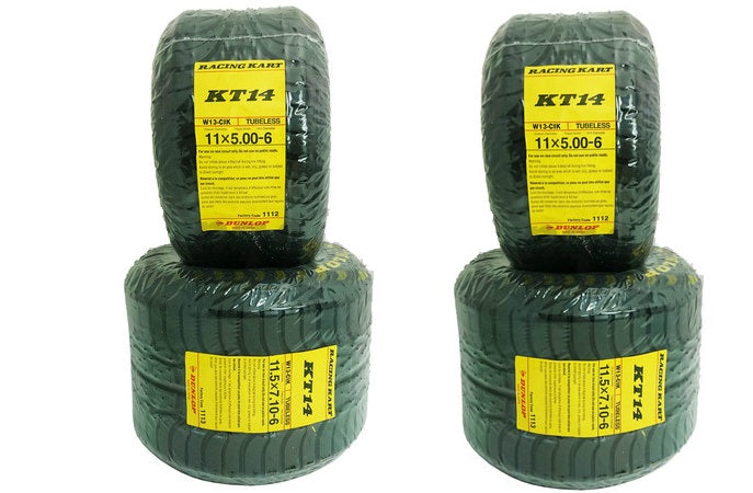 Dunlop Open 6" KT14 Wet Tyre Set