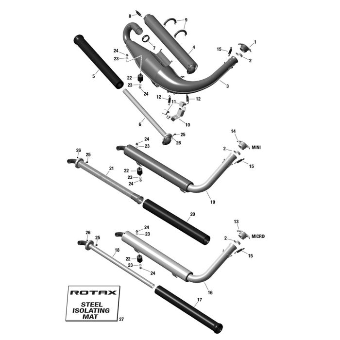 Rotax Exhaust System For Mini Micro Inter Max