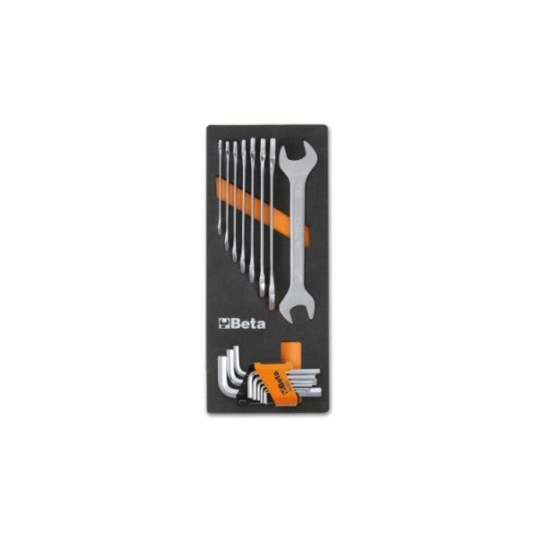 Beta Tools M33 Soft Thermoformed Tray With 17 Open Wrenches