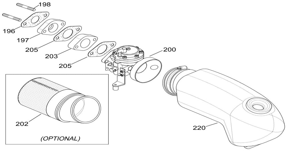 B-71822 Iame Mini Swift Carburetor Intake Gasket