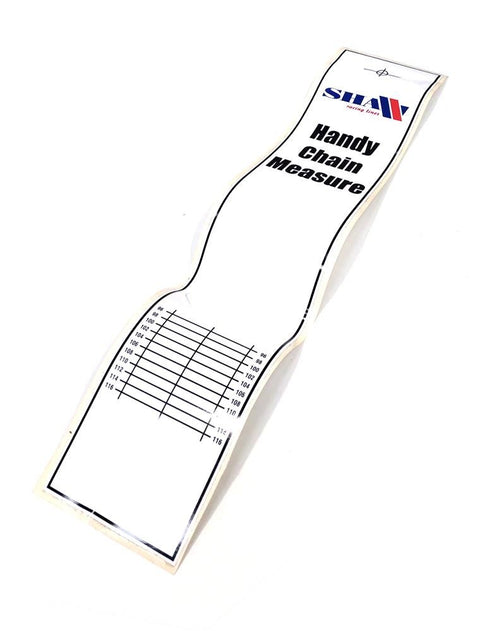 Shaw Racing Lines Handy Chain Measure Sticker 96T-116T