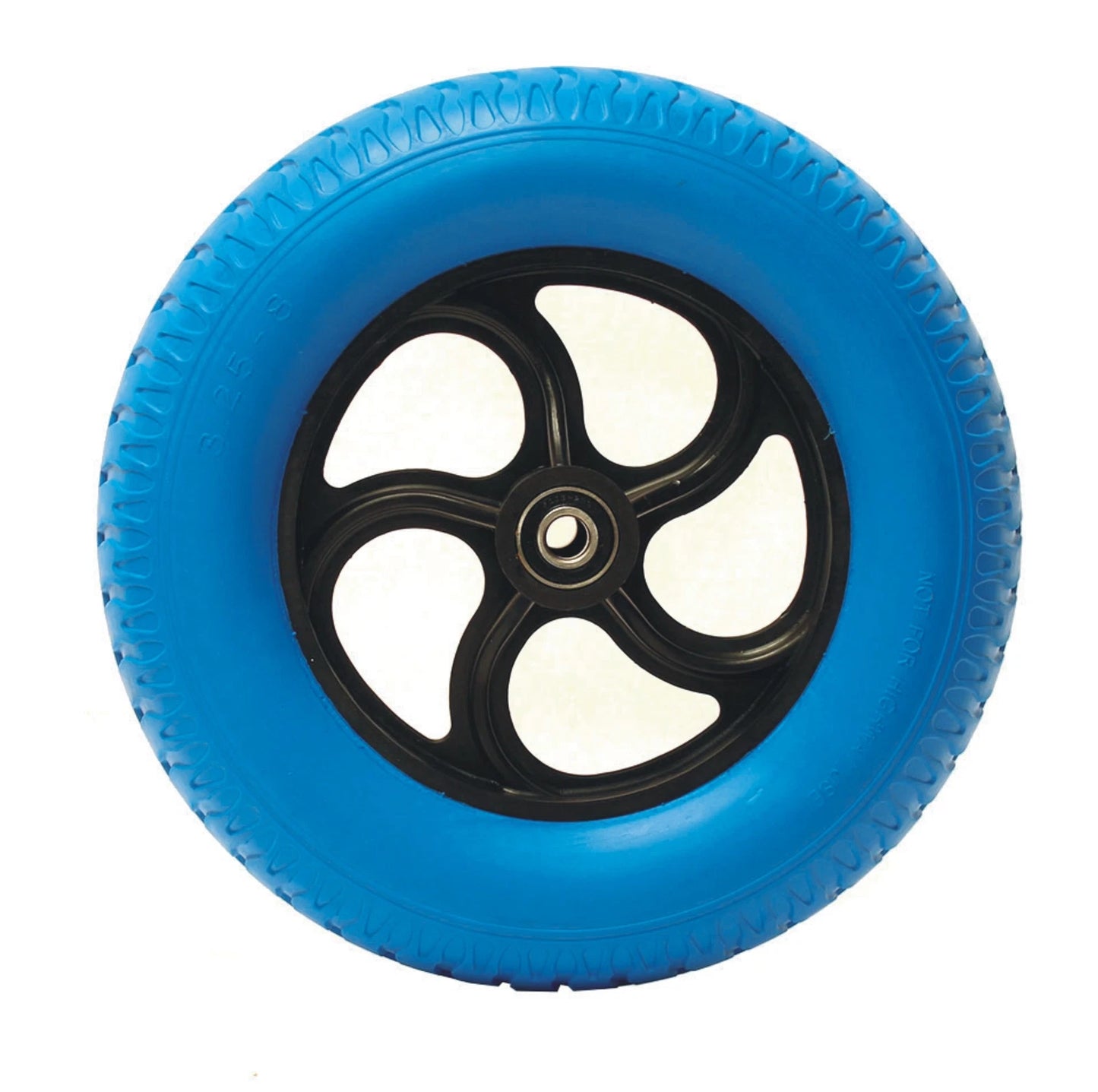 14" Blue Foam Wheel Size 3.25-8 16mm Bore Black