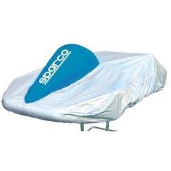 Kart Cover Sparco Silver Fabric Blue Band