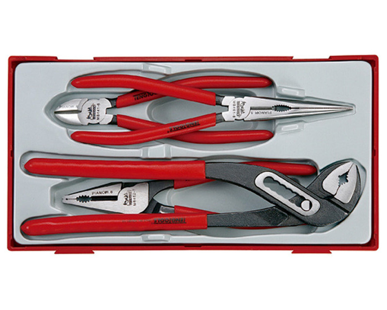 Teng Tools Plier Set Tpr Grip 4 Pieces - Tt440-T