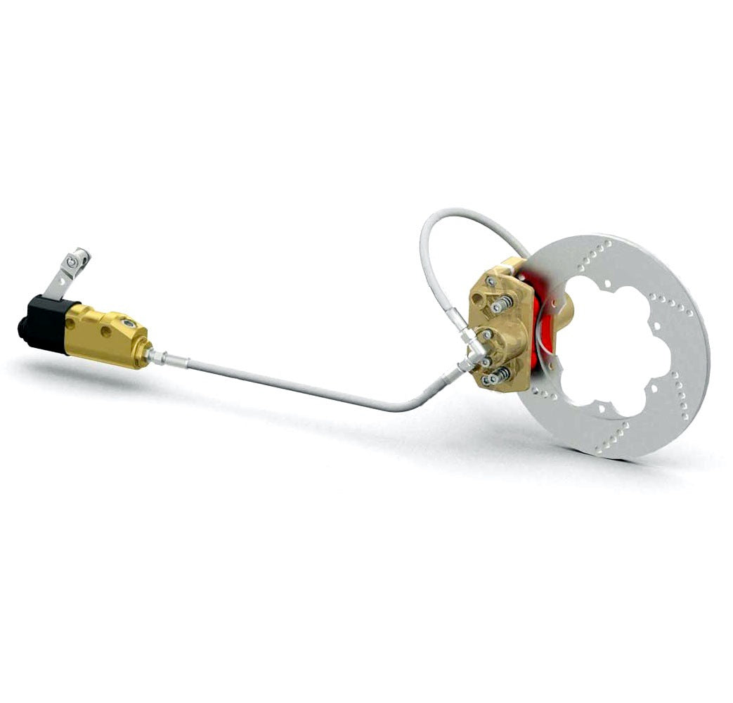 R/R Complete Gold Anodized Hydraulic Rear Brake System