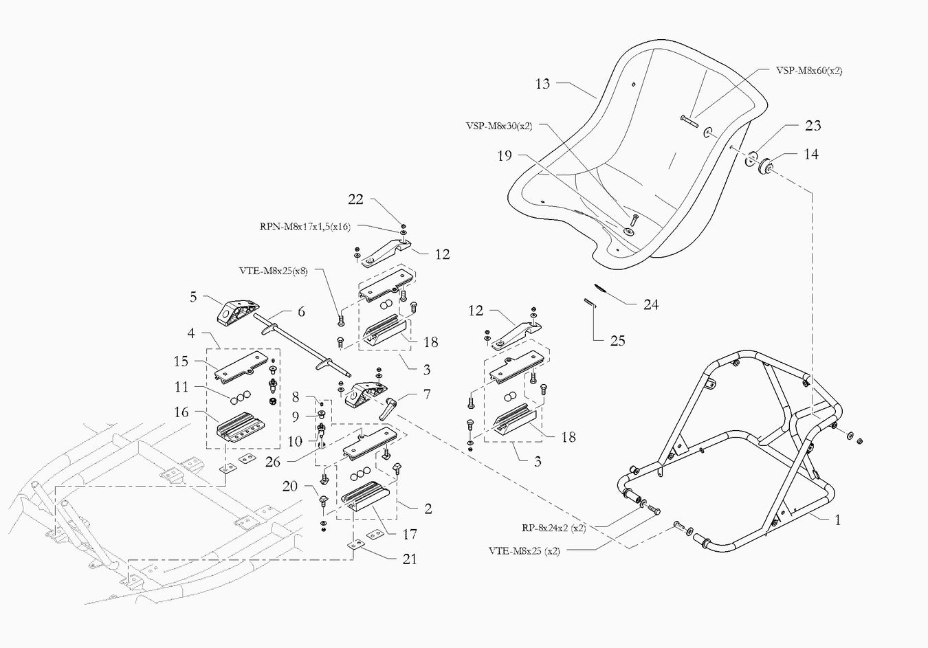 N35-XR ST Adjustable Seat Assembly