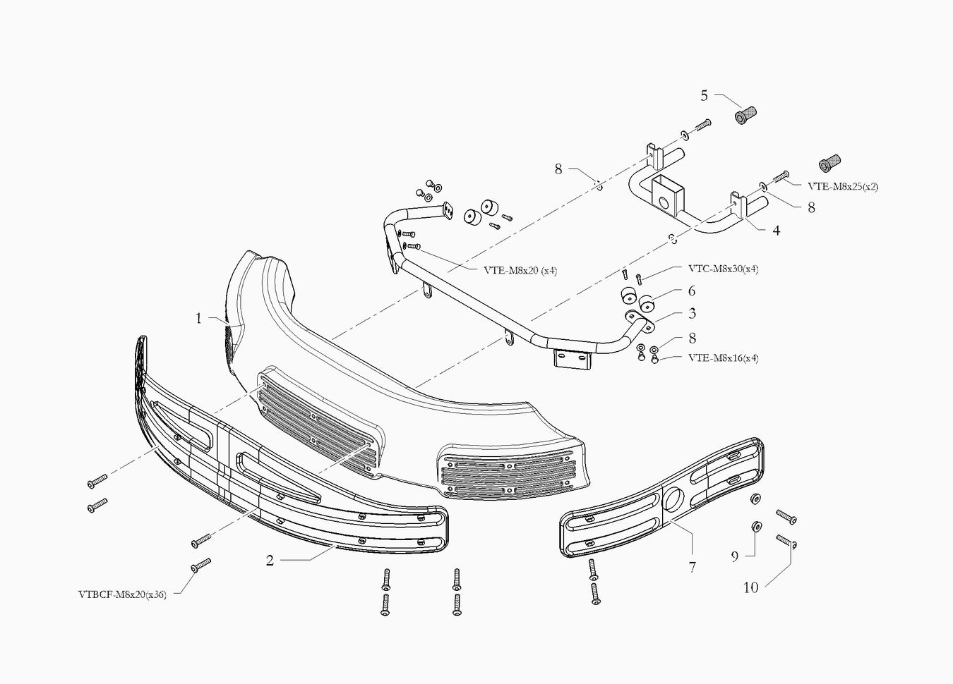 N35-XR ST Front Pod Assembly