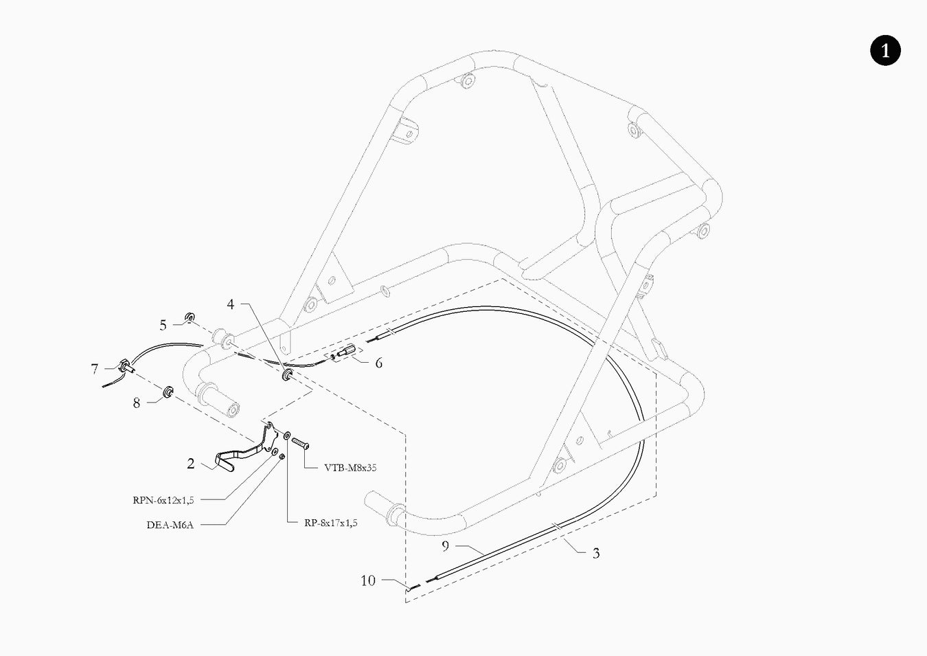 N35-XR ST Pedals Release Lever