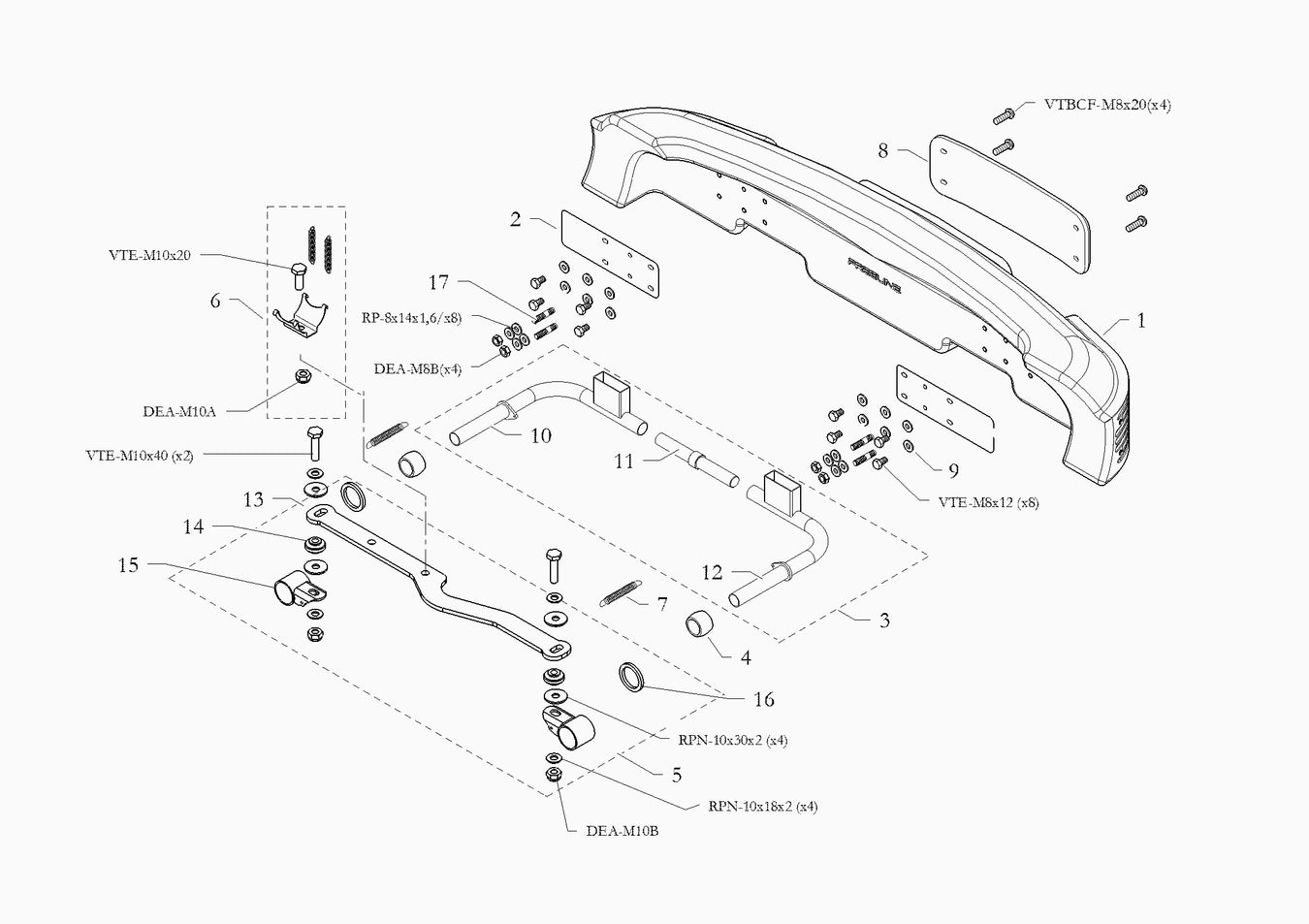 N35-XR ST Rear Pod Assembly