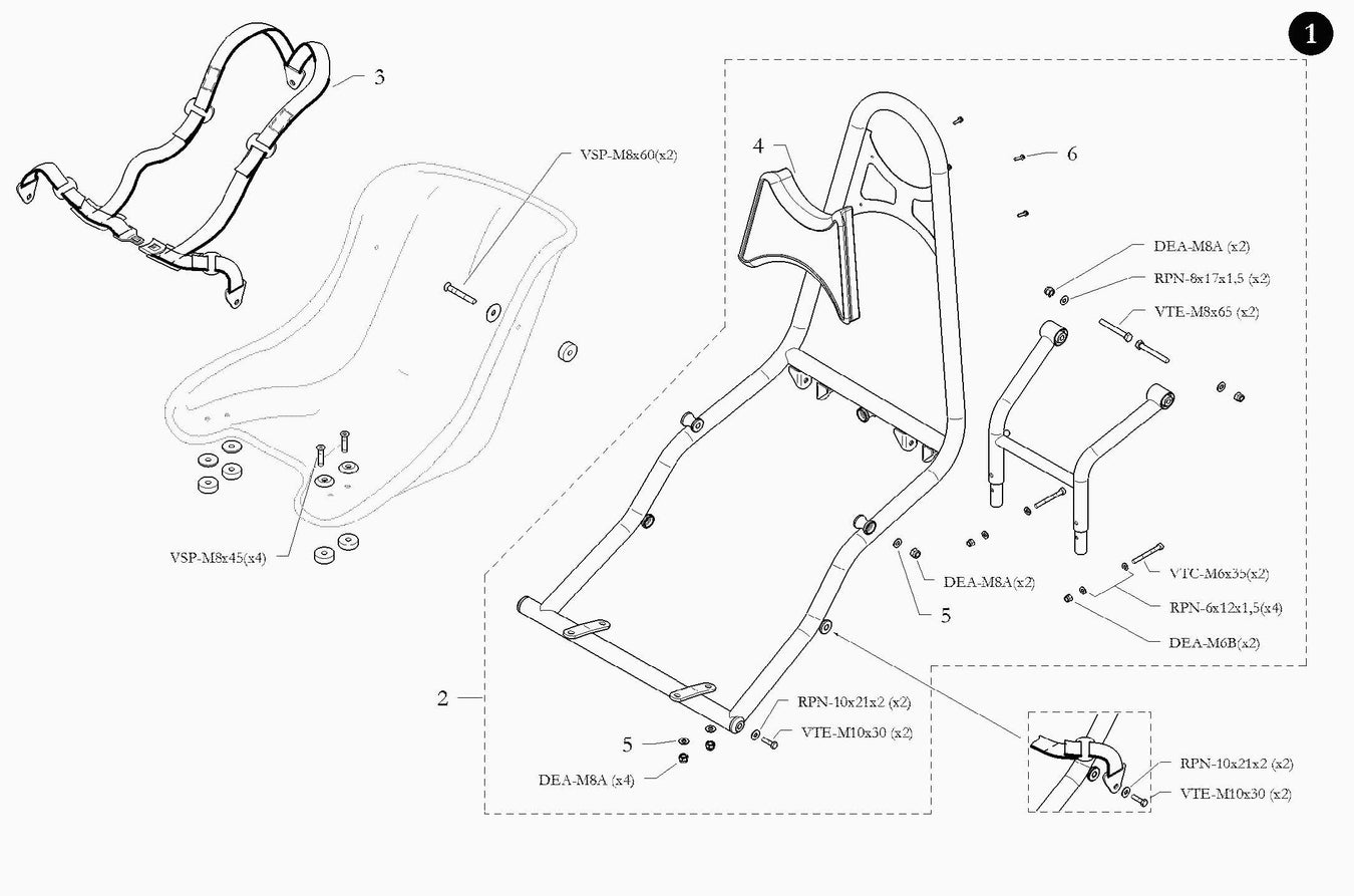 N35-X ST Roll Bar N35-X Assembly