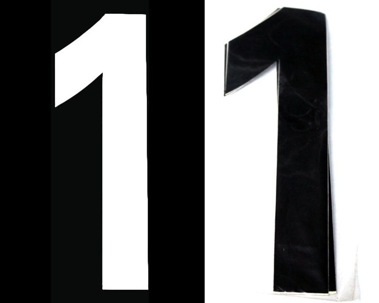 Adhesive Number Cut Out White or Black (5'') SINGLES Karting