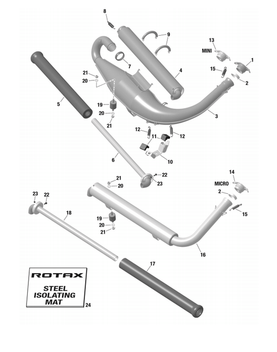 Rotax Max Evo Exhaust System 273078 Genuine Jnr/Snr