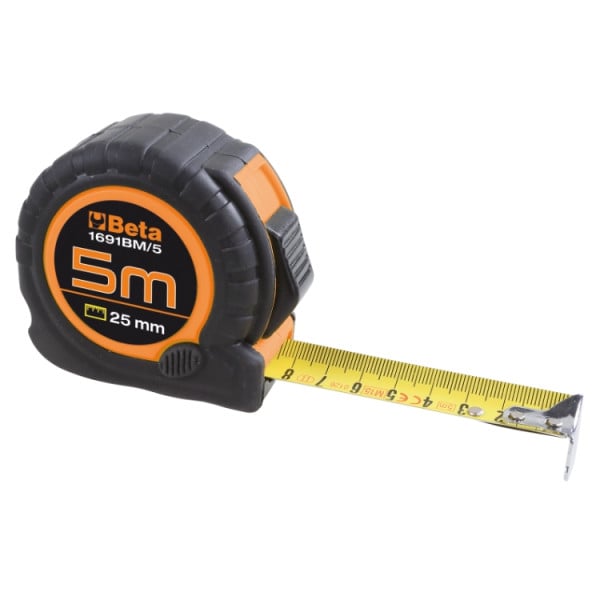 BETA 5m Measuring Tape Shock-resistant Bimaterial ABS Casings Go Kart Racing