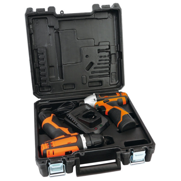 Beta 12v Kit Of Ultracompact Drill + 1/4" Hex Reversible Impact Wrench