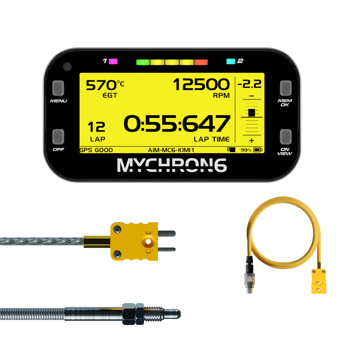 Mychron 6 1T M5 (Gearbox) Exhaust Gas Temperature Sensor +TC Patch Lead & RPM Sensor