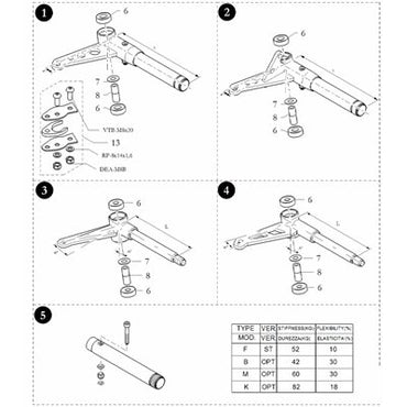 Freeline Spindle Stub Axle 17mm L.165mm 4T
