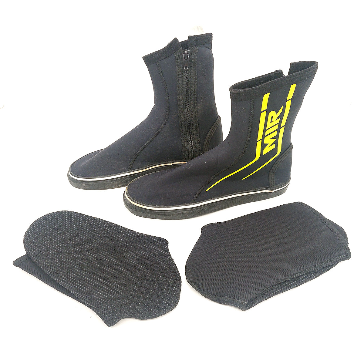MIR Waterproof Gripped Race Boots & Socks 40-42 M Black/Yellow