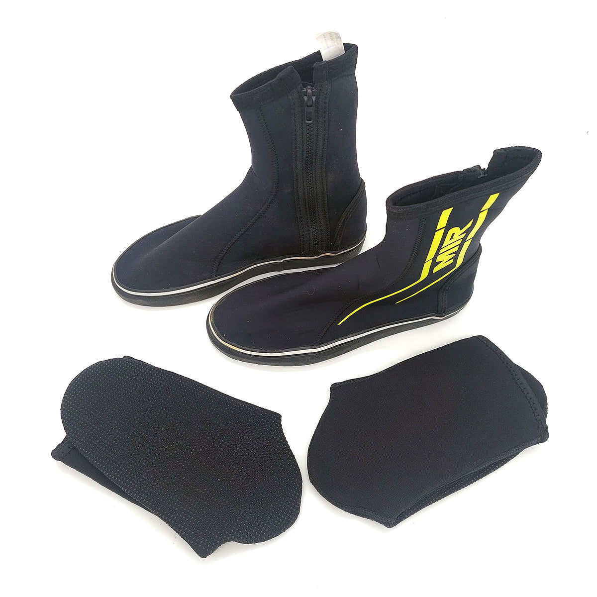 MIR Waterproof Gripped Race Boots & Socks 40-42 M Black/Yellow