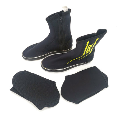 MIR Waterproof Gripped Race Boots & Socks 40-42 M Black/Yellow