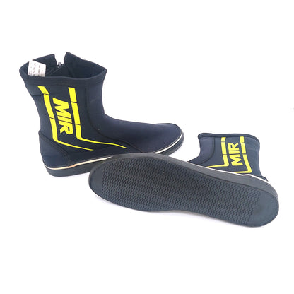MIR Waterproof Gripped Race Boots & Socks 40-42 M Black/Yellow