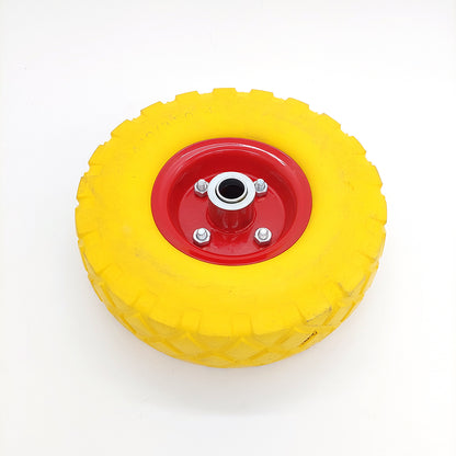 10" Trolley Wheel Yellow/Red 4.10/3.50-4 - 20mm Bore