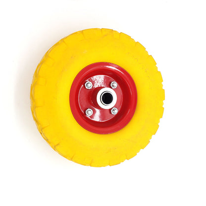 10" Trolley Wheel Yellow/Red 4.10/3.50-4 - 20mm Bore