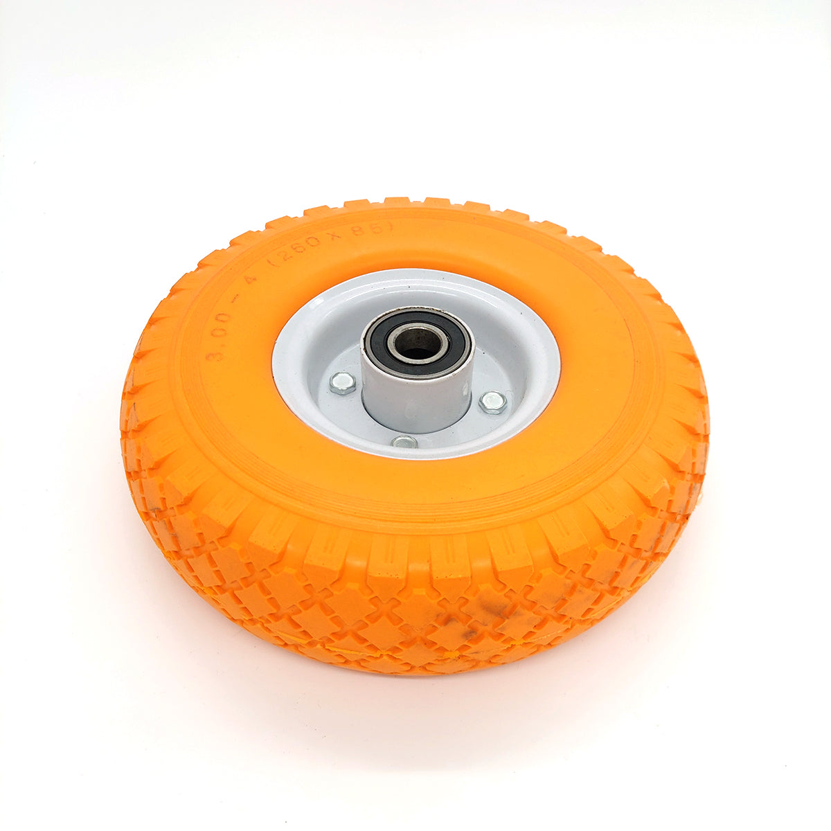 10" Trolley Wheel Orange 3.00-4 (260 x 85) - 20mm Bore