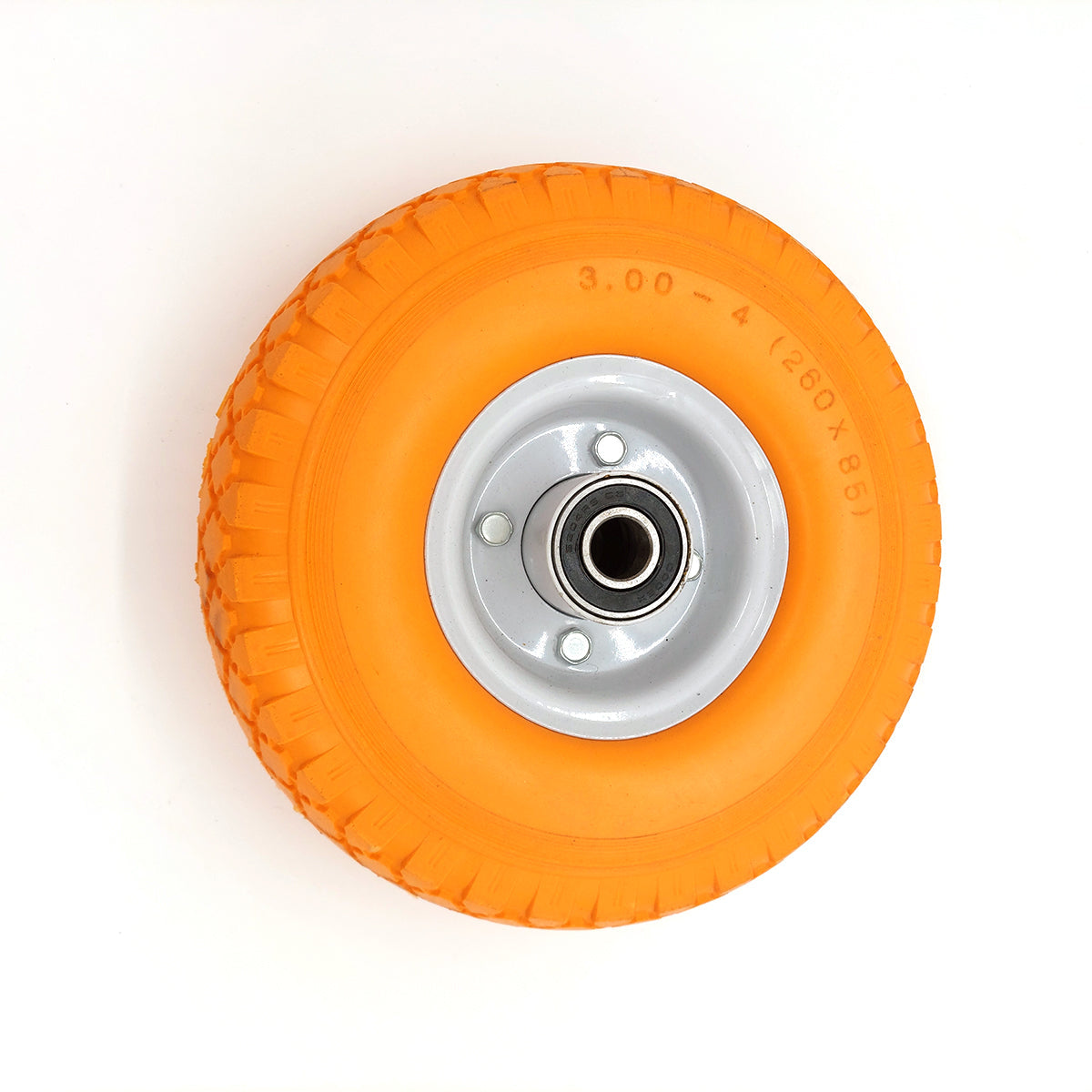 10" Trolley Wheel Orange 3.00-4 (260 x 85) - 20mm Bore