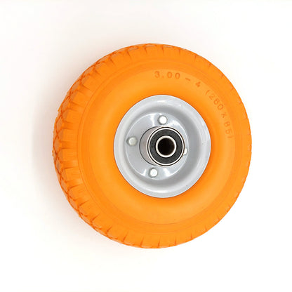 10" Trolley Wheel Orange 3.00-4 (260 x 85) - 20mm Bore