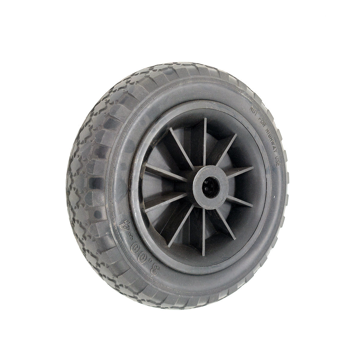 10" Trolley Wheel Black  3.00-4 - 20mm Bore