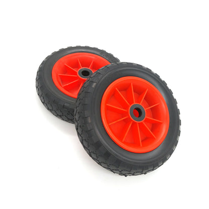 Pair of 10" x 3" Foam Trolley Wheels 3.00-4 - 20mm Bore